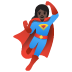 🦸🏿‍♀️ woman superhero: dark skin tone display on Google